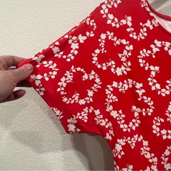 Boden red and white floral midi length dress size 6 - Picture 6 of 9